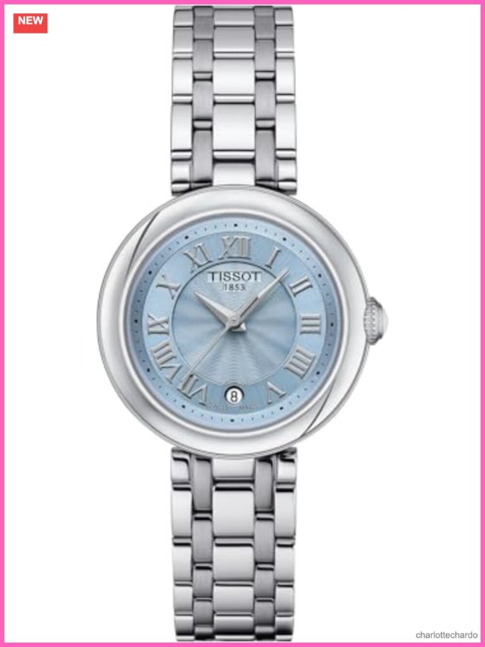 Swiss Quartz Watch, Blue Mother-of-Pearl Dial, Stainless Steel, 26mm Women's